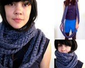 Rosetung's Cloud scarf, extra long in blue
