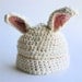Organic Cotton Baby Hat - White Chocolate Bunny