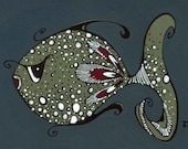 Spotted Eddie - Yes, he is a cutie of a fish (Limited Editon ACEO mini print)