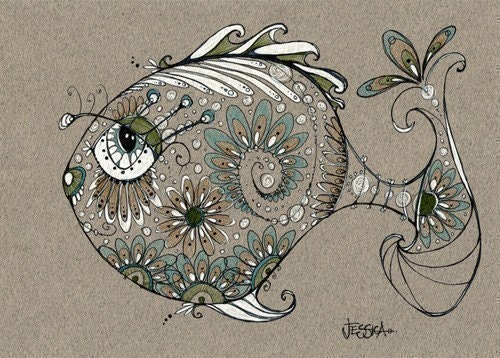 George, yes he's a pretty fish - 5x7 Fine Art Print