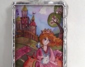 Spring Princess reversible Art pendant