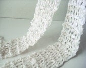 hand knit creamy white scarf - beaconknits