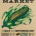 FARMERS MARKET CORN HAND PRINTED LETTERPRESS POSTER