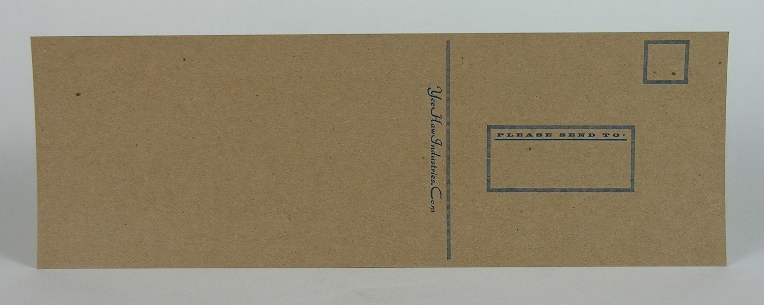BUTTER MY BUTT and Call Me a Biscuit Oversized Postcard Letterpress Hand Printed