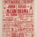 AMERICAN PRESIDENTIAL WRESTLING HEAVYWEIGHT CHAMPIONSHIP MATCH GIANT LETTERPRESS POSTER Obama McCain