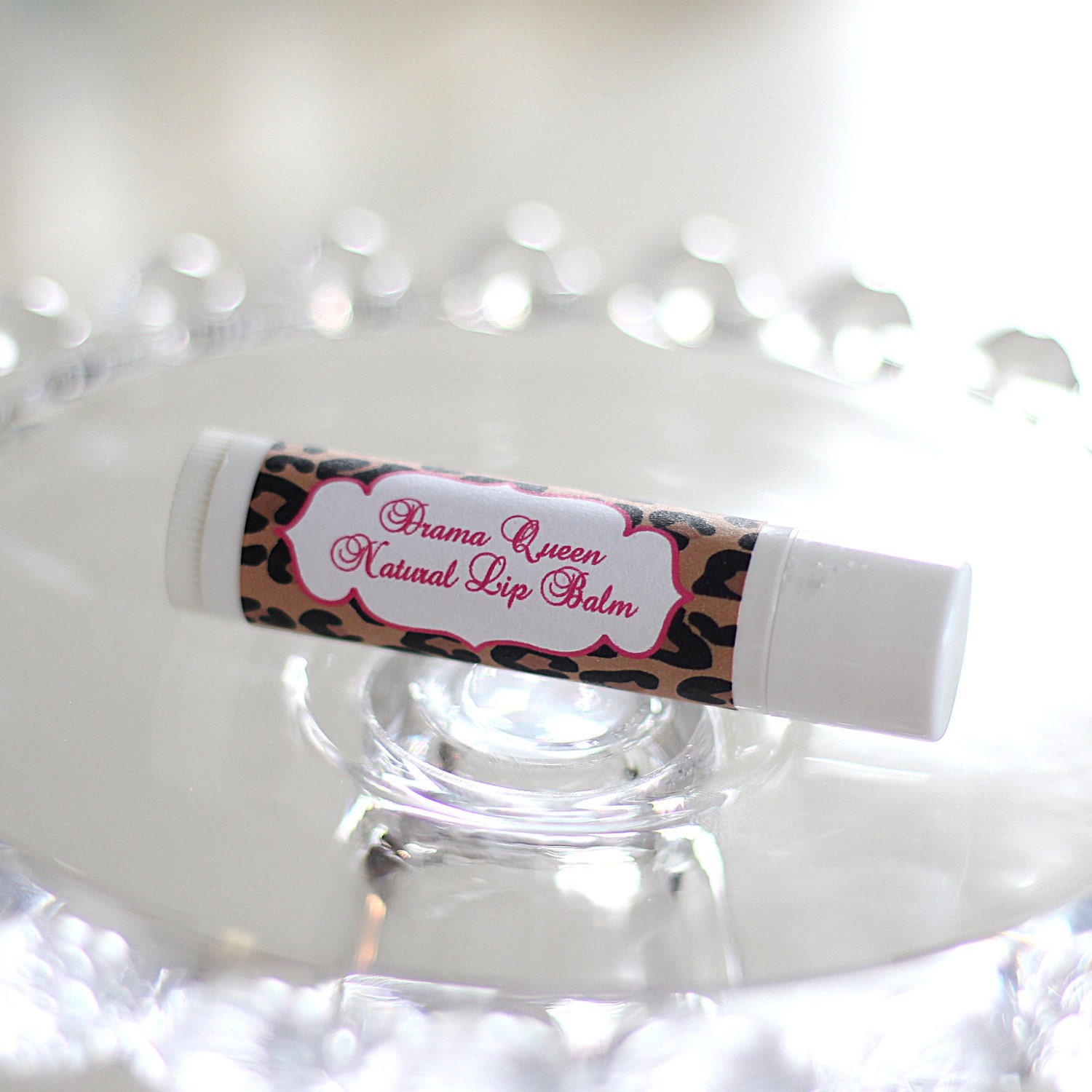 Personalized Lip Balm Stickers -- Leopard Print -- Personalized Chapstick Labels, Birthday Party Favors, Wedding Favors