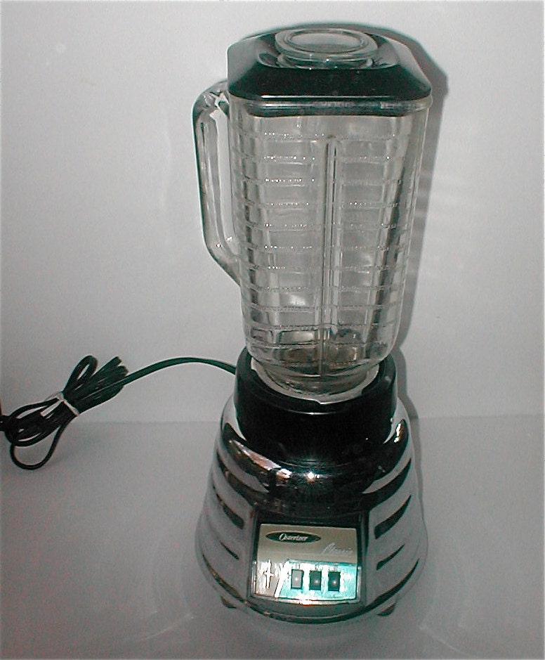 Vintage Oster Beehive Blender Chrome Body with Glass Pitcher Kitsch Kitchenware