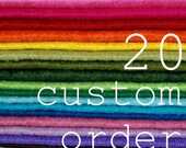 Choose Your Own Wool Blend Felt Bundle 20 pieces