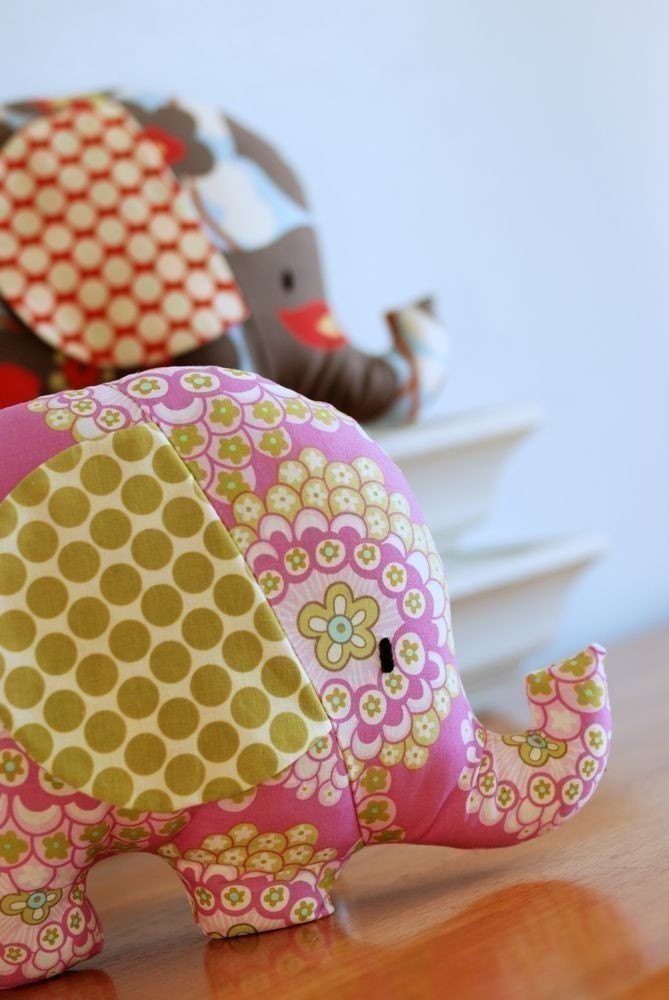 Baby Toy Tutorial - Elephant Sewing Pattern - Soft Toy - Tilly and Tommy Elephant Softies Instant Download