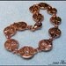 LAST ONE Copper Bracelet with Miniature Pennies Geeky Jewelry, Copper Novelty Bracelet, Gift Under 10