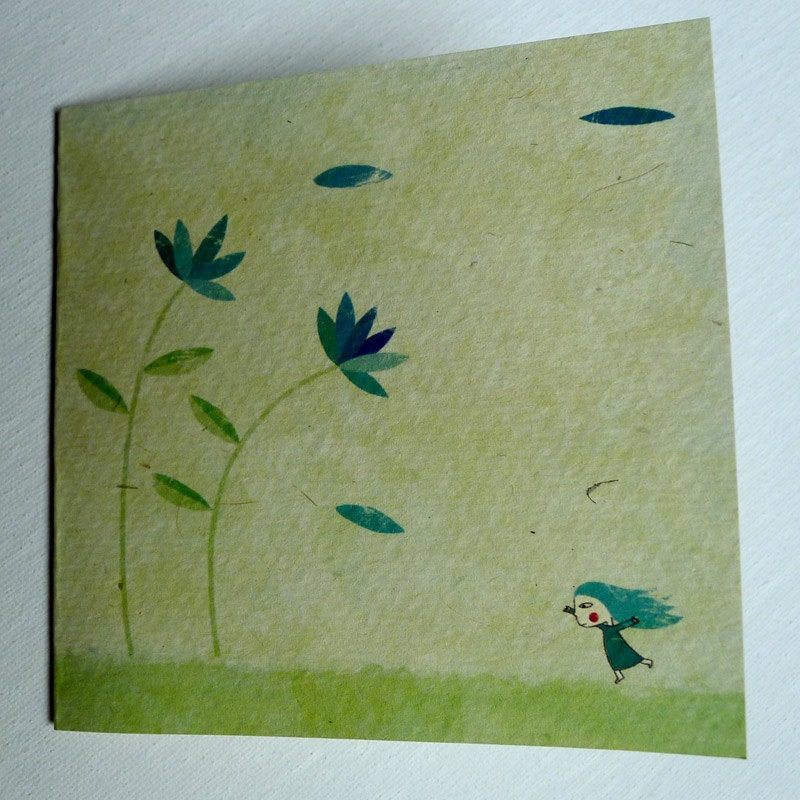 Gif, art card, the cornflowers