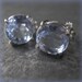 Aquamarine -vintage glass earrings