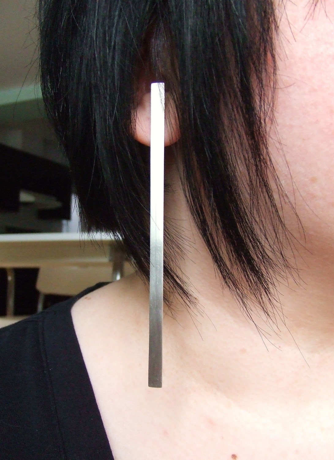As-Tu du Feu - modern sterling silver geometric earrings