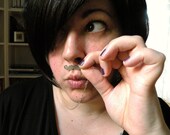 Just Under Your Nose... movember mustache necklace in sterling silver