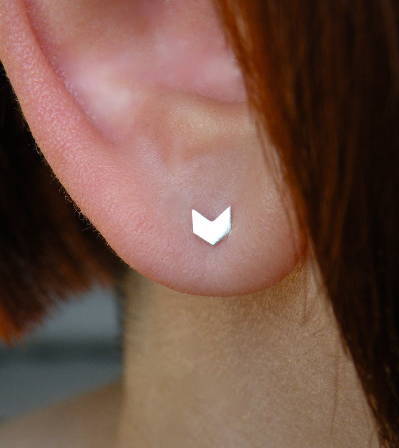 All Things Considered - D.I.Y. No.10 - geometric single mini sterling silver stud earring