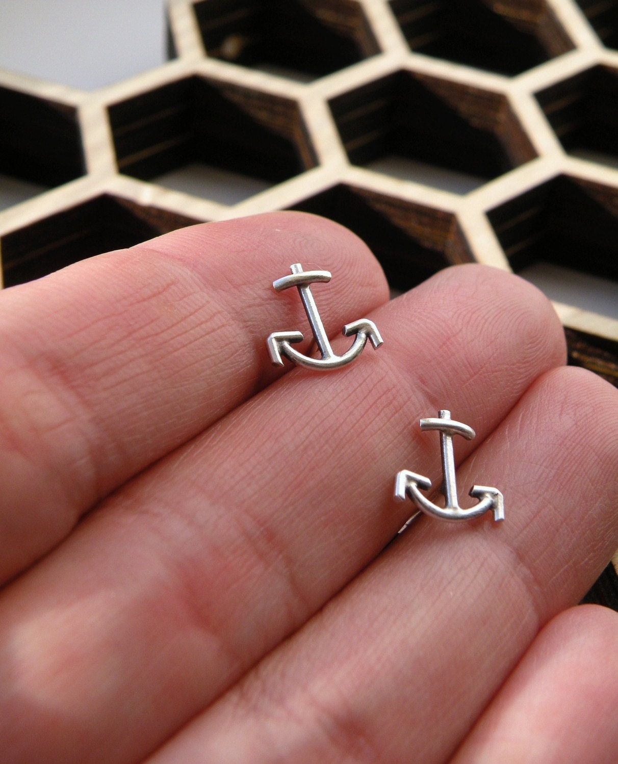 Nous Partirons sur l'Ocean - Anchor jewelry - anchor earrings in sterling silver