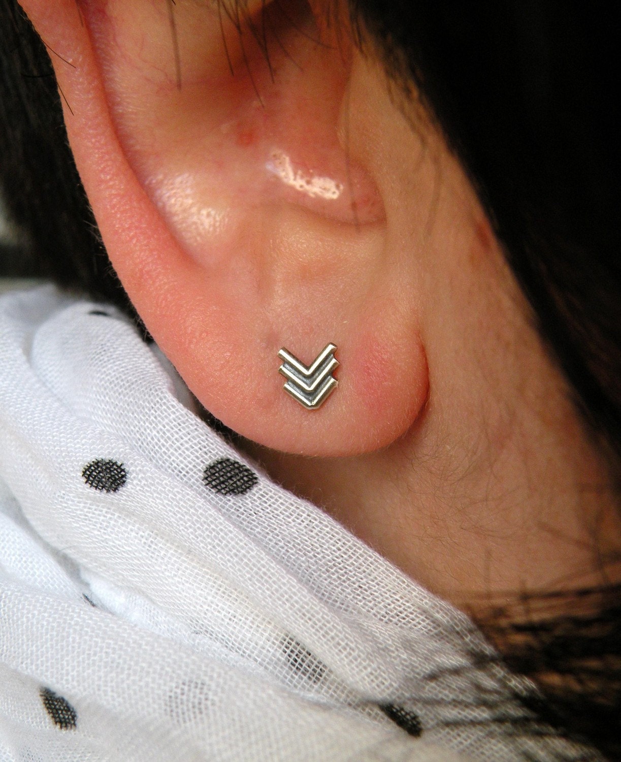 Going to the South West - mini southwestern herringbone chevron arrows earrings