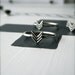 Going to the South West - mini southwestern chevron herringbone ring in sterling silver