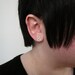 You and Me - Ampersand silver modern stud earrings