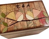 Recipe Box    MADE To ORDER Custom for 4x6 Cards Owl Box and Other Designs -- LARGE Handcrafted Box By Gifts And Talents