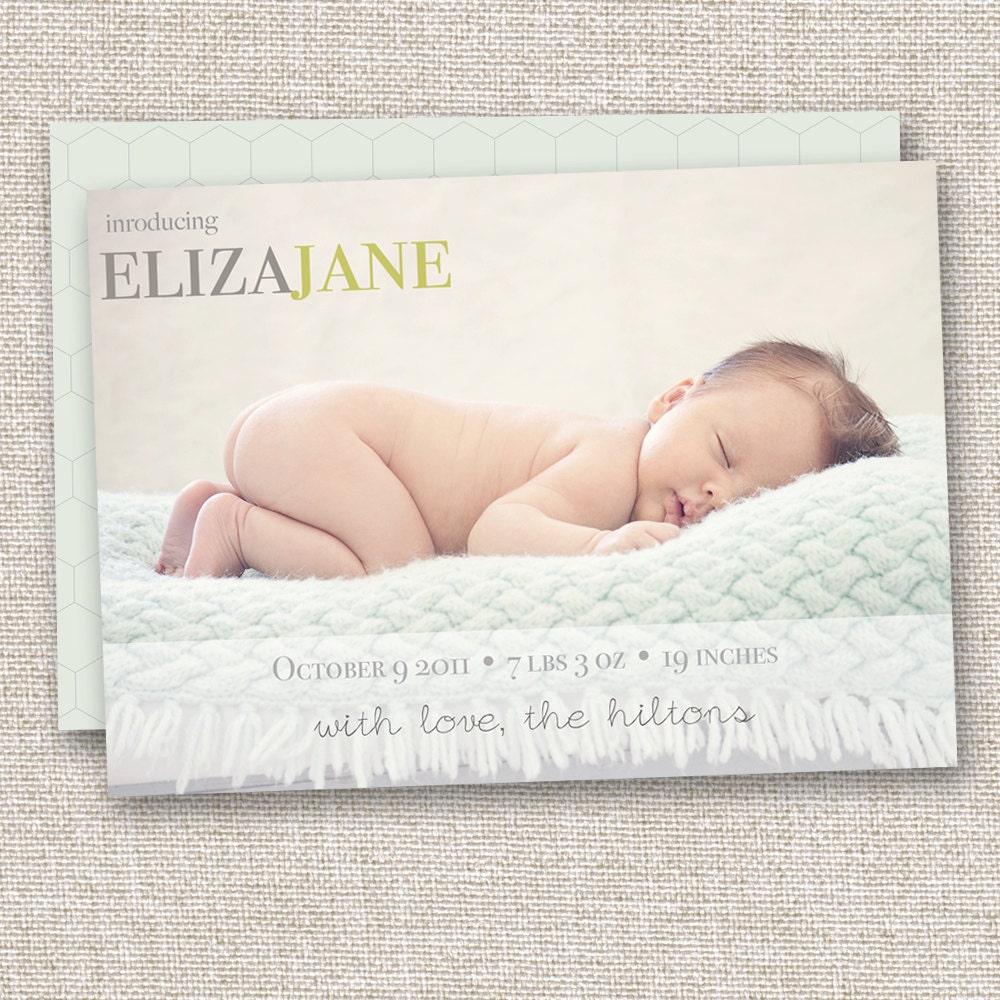 Birth Announcement, photo birth announcement, modern birth announcement, custom birth announcement, baby boy baby girl announcement
