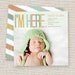Birth Announcement Baby Boy or Baby Girl Card Modern photo baby announcement