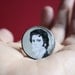 Mr. Darcy Portrait Adjustable Large Antiqued Brass Ring FINAL SALE