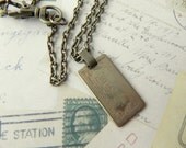 One Hundred Bucks, Vintage Brass Stamping Unisex Necklace, Steampunk