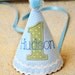 First Birthday Party Hat for boys - Light blue dots and soft green dots - Free personalization