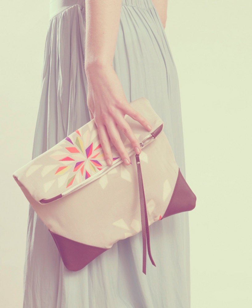 NOMAD Collection - STELLA Leather & Kimono Clutch