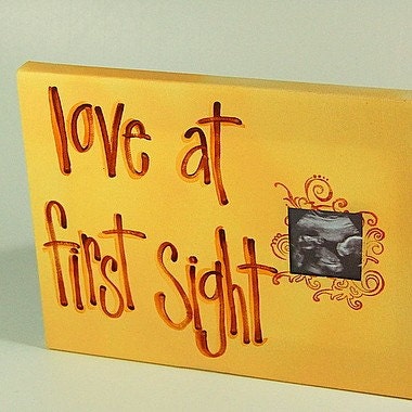 Love Sight Picture Frame on Love At First Sight Tan Ultrasound Canvas By Imnotspoileddesigns
