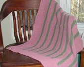 Two Tone Striped Baby Blanket - Ecofriendly, Hand Knitted CUSTOM ORDER