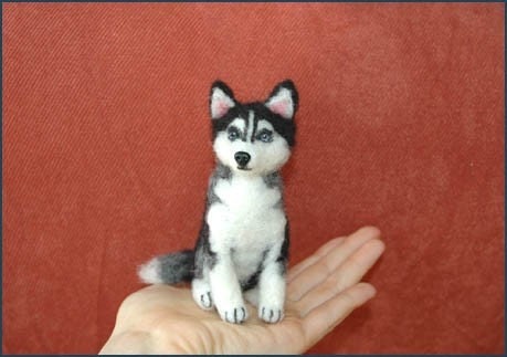 One Of A Kind OOAK Custom Needle Felted wild animal or likeness of your dog, cat, pet portrait soft sculpture bunny, Husky, Yorkie