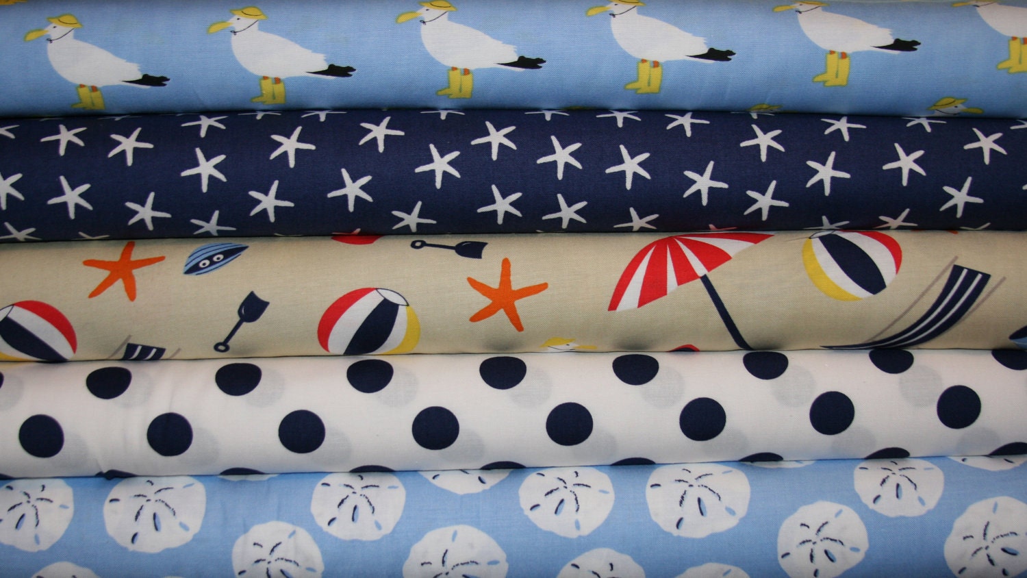 It's a Shore Thing Fabric by Dear Stella,  1 yard each, 5 yards, Designer Fabric