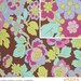 Gypsy Caravan Cutting Garden Mocha  Amy Butler Designer Fabrics by the Yard, FABRIC SALE