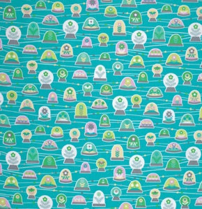 5 Fat Quarters La Dee Da Aqua  by Erin McMorris Free Spirit FABRIC SALE