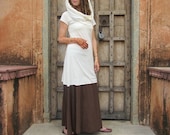 Organic Clothing - Short Super Cowl Dress (locally milled organic tissue cotton)