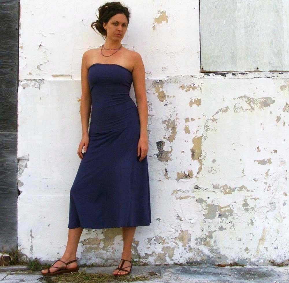 Organic Clothing - Below Knee Wanderer Love Me 2 Times Dress/Skirt (hemp/organic cotton)