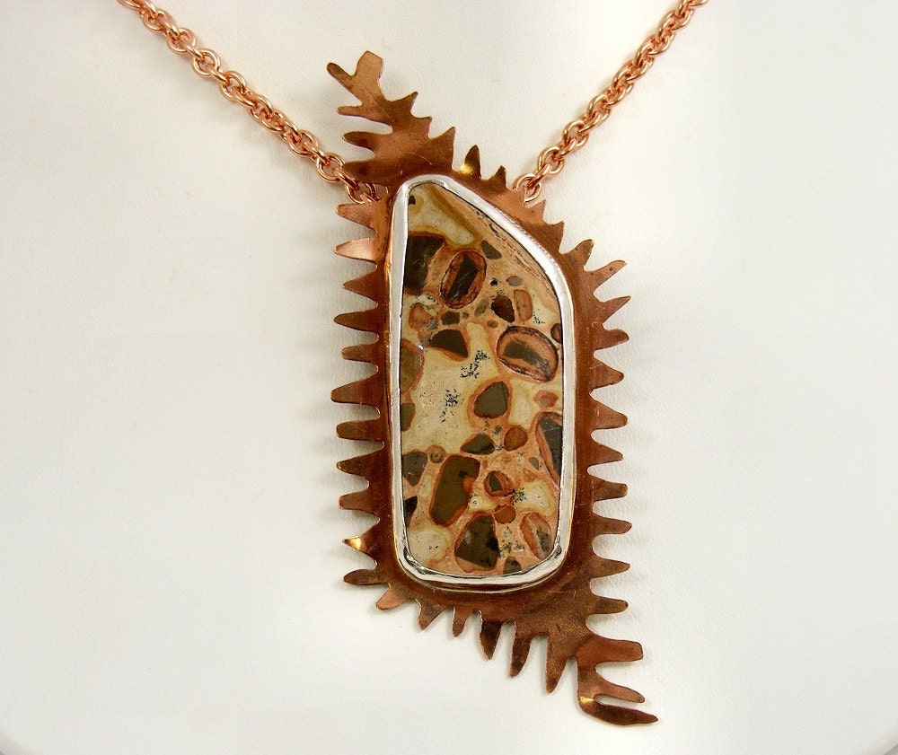 Copper Jasper Contemporary Pendant Chain