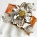 Dogwood Cuff Bracelet Silver Copper Flower Floral Crystal