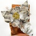 Dogwood Cuff Bracelet Silver Copper Flower Floral Crystal