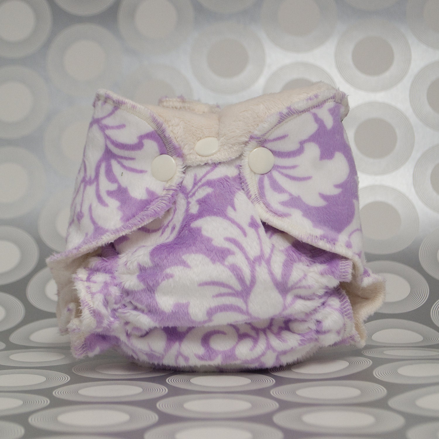 Lavender Damask Hybrid Newborn Fitted
