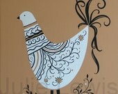 Another Bird of a Different Feather  acrylic on canvas