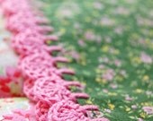 pillowcase with crochet trim  - Calico Dreams