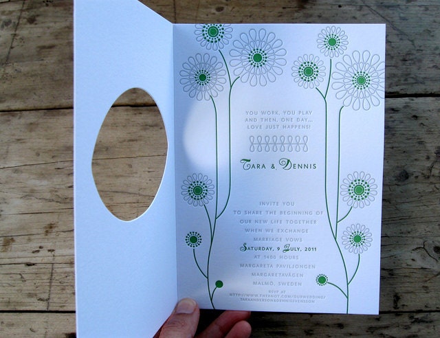 Elegant Football Wedding Invitation - Letterpress (Sample)