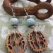 Ceramic Bead Walnut Earrings