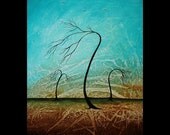 Abstract Silhouette Tree Art Print -- Forsaken --  8 x 10 Inch