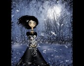 Melancholy Goth Girl Art Print ---  All In The Moment --- Limited Edition of 50 -- 11x14