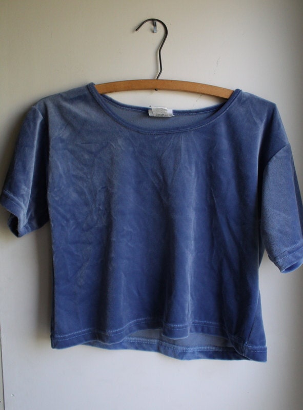 Early 90's Velvet Crop Top