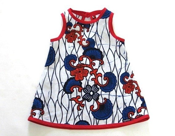 African-Inspired Girls Dress - 6m 1T 2T 3T 4T